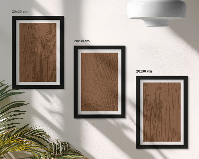 Trittico incorniciato Motivo del legno, trama della corteccia d'albero, minimalismo