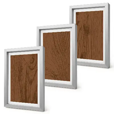 Trittico incorniciato con motivo naturale di corteccia d'albero in stile minimalista