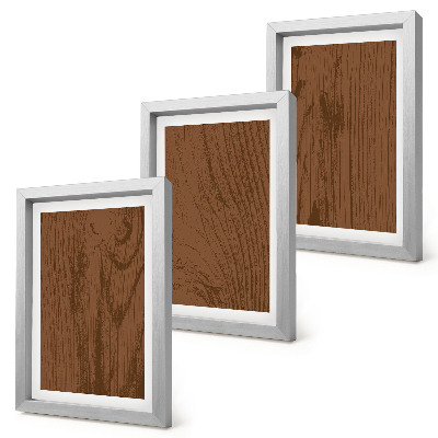 Trittico incorniciato Motivo del legno, trama della corteccia d'albero, minimalismo