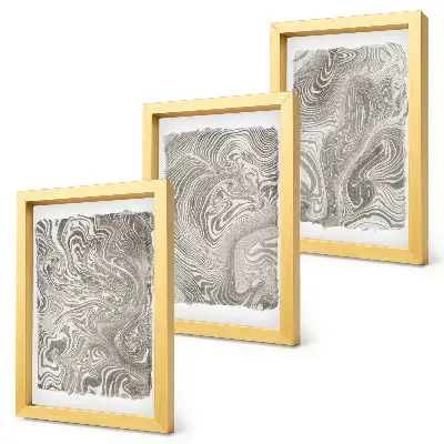 Trittico di quadri pittura astratta con forme moderne