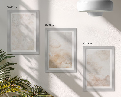 Trittico incorniciato Tessuti alla moda in tenui colori pastello
