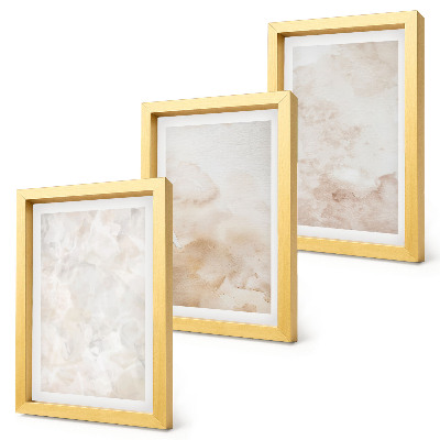 Trittico incorniciato Tessuti alla moda in tenui colori pastello