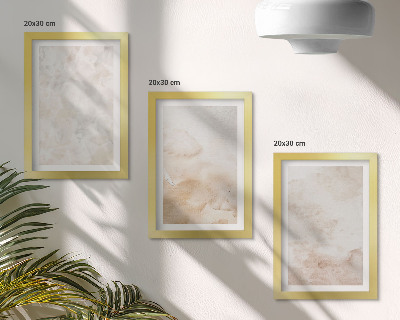 Trittico incorniciato Tessuti alla moda in tenui colori pastello