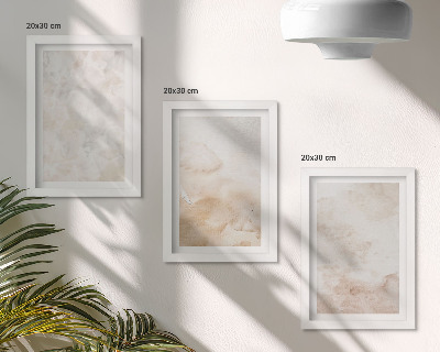 Trittico incorniciato Tessuti alla moda in tenui colori pastello