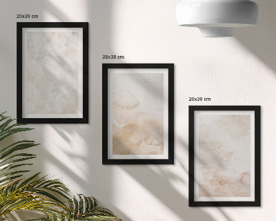 Trittico incorniciato Tessuti alla moda in tenui colori pastello