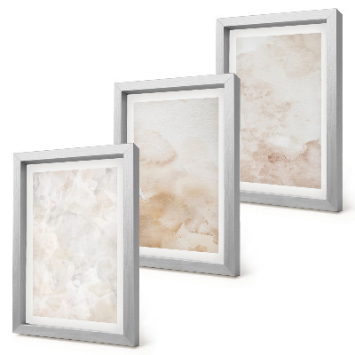 Trittico incorniciato Tessuti alla moda in tenui colori pastello