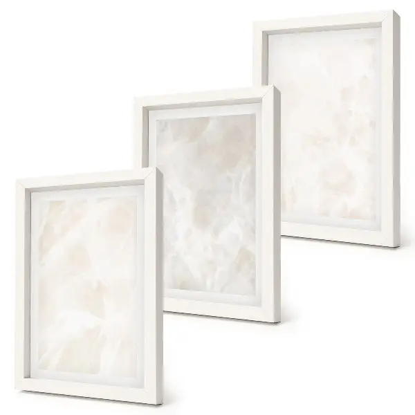 Set di 3 quadri con elegante texture di sfondo effetto marmo