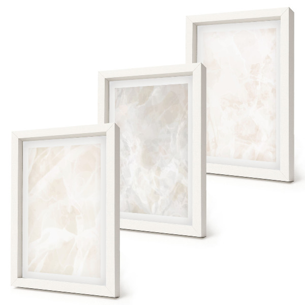 Composizione di 3 quadri Elegante texture di sfondo effetto marmo.