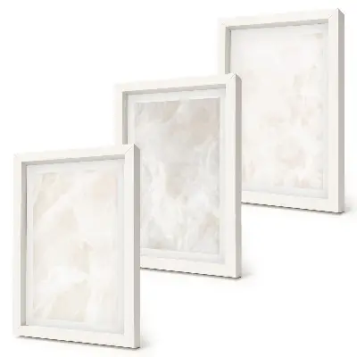 Set di 3 quadri con elegante texture di sfondo effetto marmo