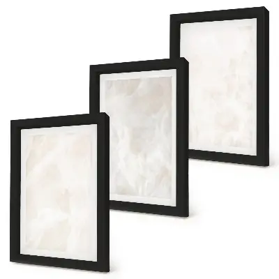 Set di 3 quadri con elegante texture di sfondo effetto marmo
