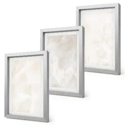 Set di 3 quadri con elegante texture di sfondo effetto marmo