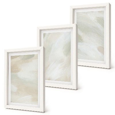 Trittico incorniciato Colori astratti brillanti su tela, delicato stile boho