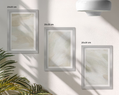 Trittico incorniciato Colori astratti brillanti su tela, delicato stile boho