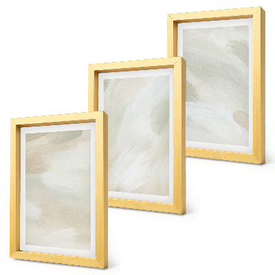 Trittico incorniciato Colori astratti brillanti su tela, delicato stile boho