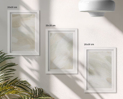 Trittico incorniciato Colori astratti brillanti su tela, delicato stile boho