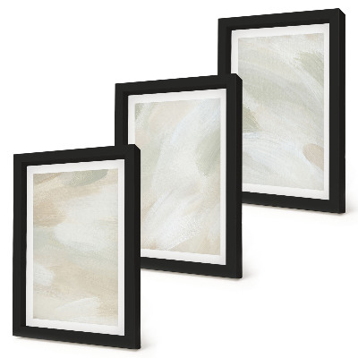 Trittico incorniciato Colori astratti brillanti su tela, delicato stile boho