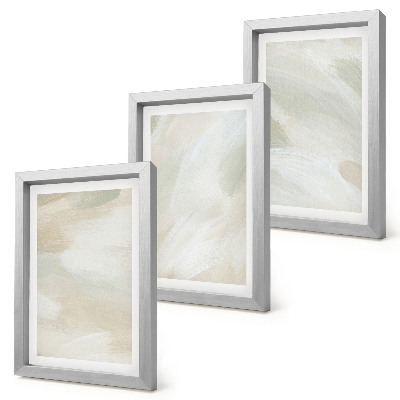 Trittico incorniciato Colori astratti brillanti su tela, delicato stile boho