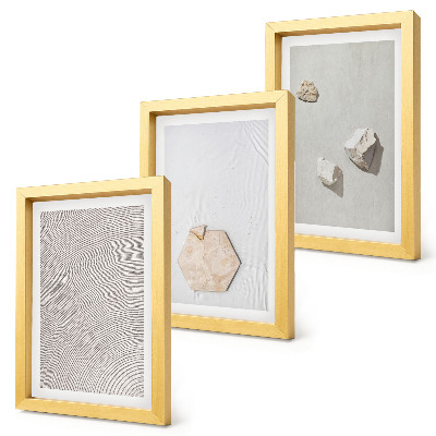 Composizione di 3 quadri Texture leggere sulla sabbia, delicato stile boho
