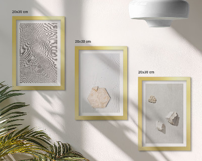 Composizione di 3 quadri Texture leggere sulla sabbia, delicato stile boho