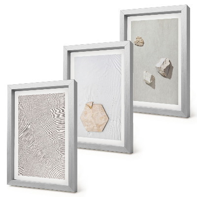 Composizione di 3 quadri Texture leggere sulla sabbia, delicato stile boho