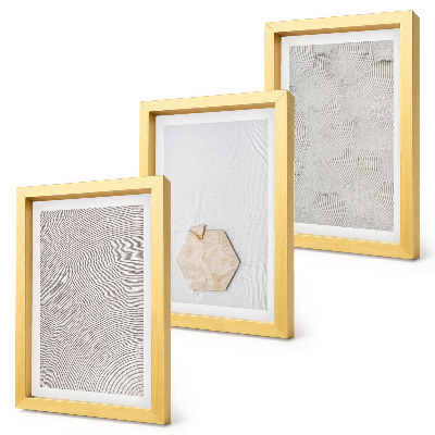 Trittico incorniciato Texture leggere sulla sabbia, delicato stile boho