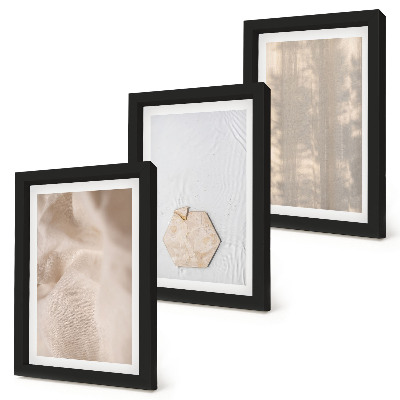 Trittico incorniciato Trame delicate in uno stile boho naturale