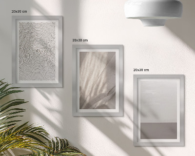 Composizione di 3 quadri Texture naturali delicate in stile boho