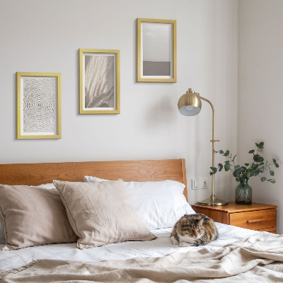 Composizione di 3 quadri Texture naturali delicate in stile boho