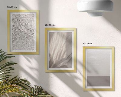 Composizione di 3 quadri Texture naturali delicate in stile boho