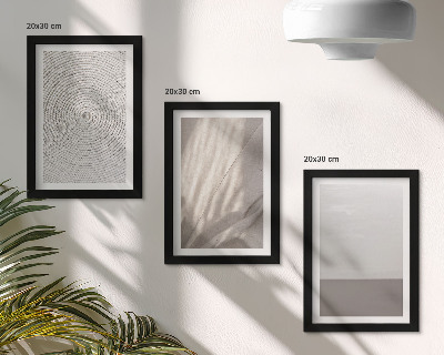 Composizione di 3 quadri Texture naturali delicate in stile boho