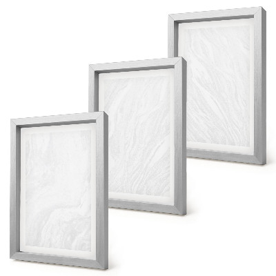 Trittico incorniciato elegante struttura lineare in pietra di marmo