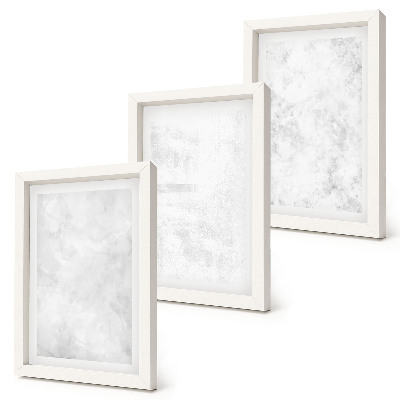 Trittico incorniciato Macchie bianche su sfondi minimalisti in tela