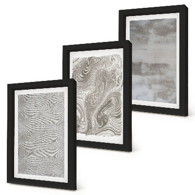 Trittico incorniciato Strutture industriali dal design astratto