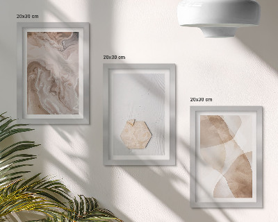 Trittico incorniciato Astrazione di design ispirata alla natura