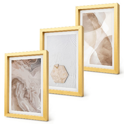Trittico incorniciato Astrazione di design ispirata alla natura