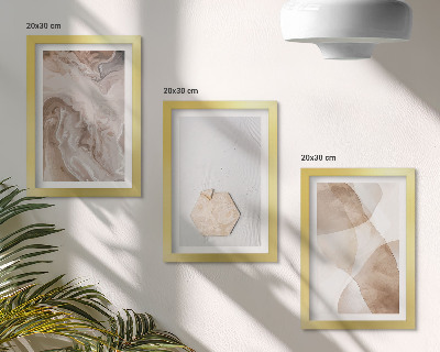 Trittico incorniciato Astrazione di design ispirata alla natura