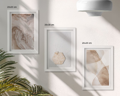 Trittico incorniciato Astrazione di design ispirata alla natura