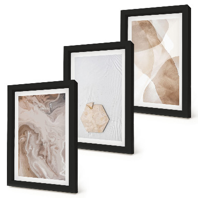 Trittico incorniciato Astrazione di design ispirata alla natura