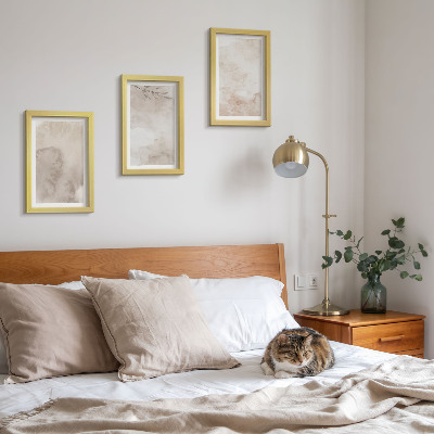 Composizione di 3 quadri Texture effetto acquerello rovesciato, stile boho