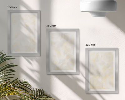 Trittico incorniciato Design con pennellate di pittura dalla texture brillante