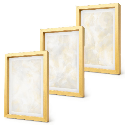 Trittico incorniciato Design con pennellate di pittura dalla texture brillante