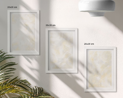 Trittico incorniciato Design con pennellate di pittura dalla texture brillante