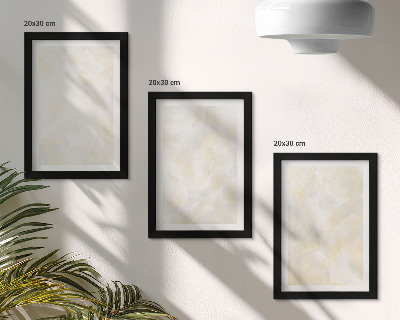 Trittico incorniciato Design con pennellate di pittura dalla texture brillante