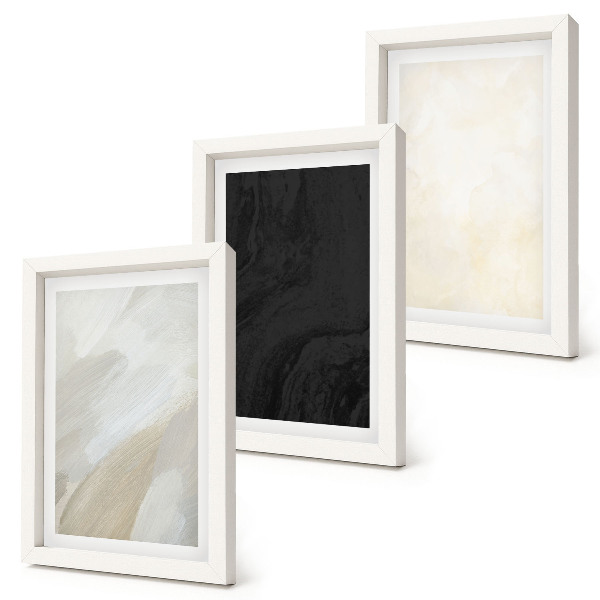 Composizione di 3 quadri Strutture in diverse sfumature di minimalismo
