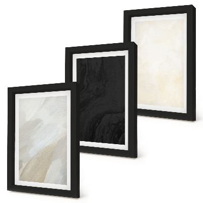 Composizione di 3 quadri Strutture in diverse sfumature di minimalismo