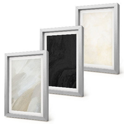 Composizione di 3 quadri Strutture in diverse sfumature di minimalismo