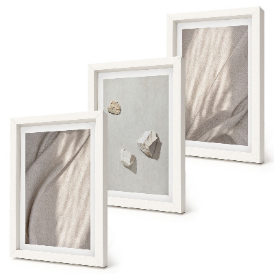 Composizione di 3 quadri Primi piani di strutture moderne in stile boho