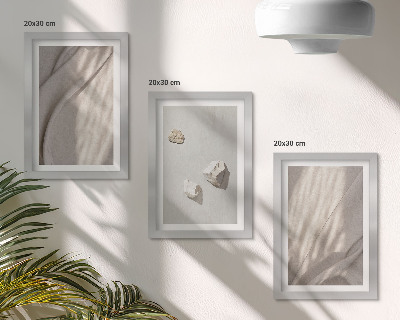 Composizione di 3 quadri Primi piani di strutture moderne in stile boho