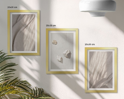 Composizione di 3 quadri Primi piani di strutture moderne in stile boho