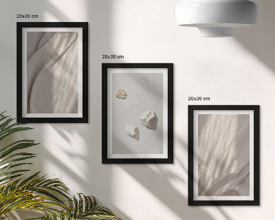 Composizione di 3 quadri Primi piani di strutture moderne in stile boho